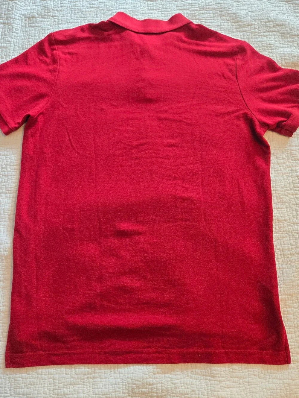 U.S. Polo Assn. Performance Pique, Red Short-Sleeve Polo Shirt, Size Large - Picture 5 of 7